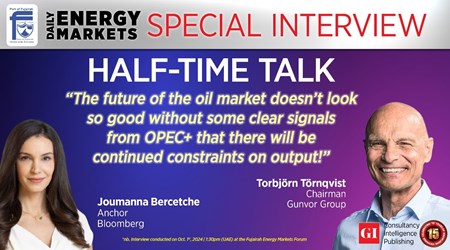 Half-Time Talk: "The future of the oil market doesn't look so good without some clear signals from OPEC+ that there will be continued constraints on output!"